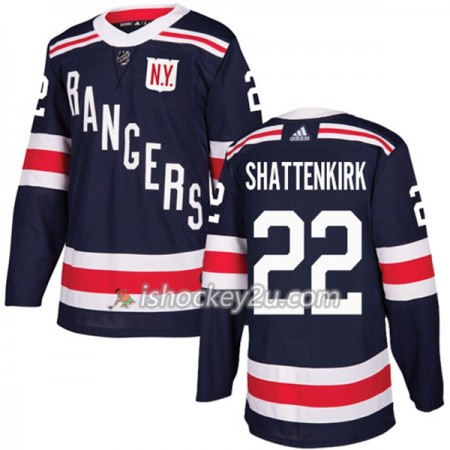Mænd NHL New York Rangers Trøje Kevin Shattenkirk 22 Adidas 2017-2018 mørkeblå 2018 Winter Classic Authentic
